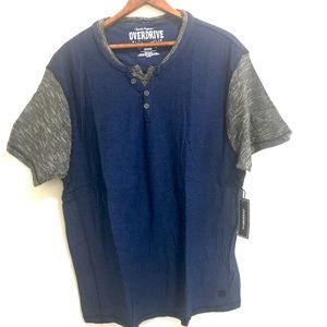 NEW Short sleeve blue gray Hanley soft fitted Tee